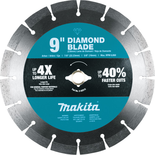 Lame diamant &agrave; bordure segment&eacute;e Meunier Outillage Industriel