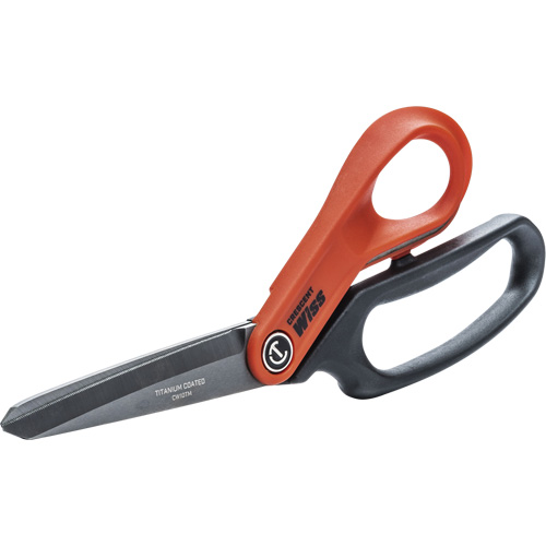 Heavy-Duty Titanium Coated Tradesman Shears, 10", Rings Handle Meunier Outillage Industriel