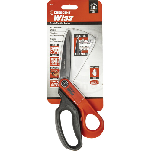 Tradesman Shears, 10", Rings Handle Meunier Outillage Industriel