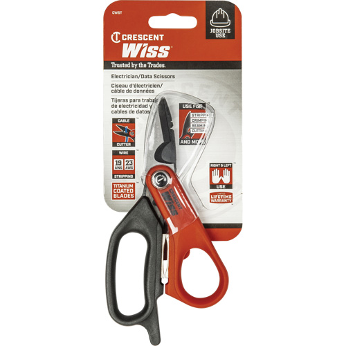 Electrician's Data Shears, 6", Rings Handle Meunier Outillage Industriel