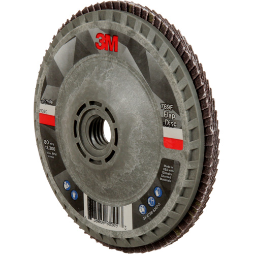 769F Quick Change Flap Disc, 4-1/2" x 5/8"-11, Type 27, 120+ Grit, Ceramic Meunier Outillage Industriel
