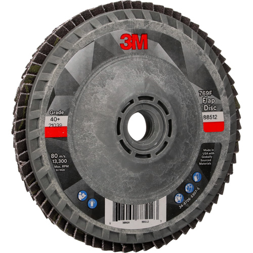769F Quick Change Flap Disc, 4-1/2" x 5/8"-11, Type 27, 40+ Grit, Ceramic Meunier Outillage Industriel