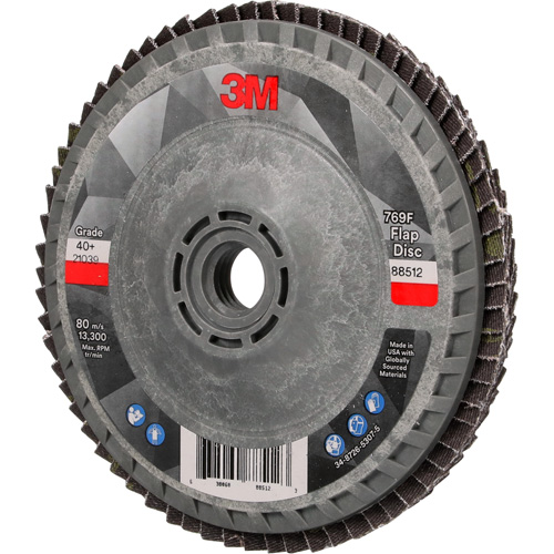 769F Quick Change Flap Disc, 4-1/2" x 5/8"-11, Type 27, 40+ Grit, Ceramic Meunier Outillage Industriel