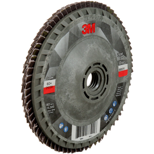 769F Quick Change Flap Disc, 4-1/2" x 5/8"-11, Type 27, 60+ Grit, Ceramic Meunier Outillage Industriel