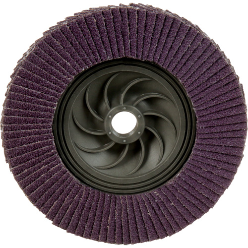 Disque &agrave; lamelles &agrave; changement rapide 769F, 5" x 5/8"-11, Type 27, Grain 60+, C&eacute;ramique Meunier Outillage Industriel