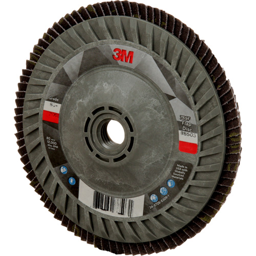 769F Quick Change Flap Disc, 5" x 5/8"-11, Type 27, 80+ Grit, Ceramic Meunier Outillage Industriel