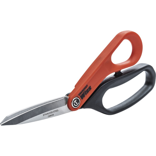 Stainless Steel All Purpose Tradesman Shears, 8-1/2", Rings Handle Meunier Outillage Industriel