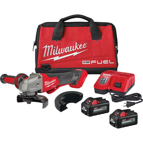 M18 Fuel No-Lock Braking Grinder with One-Key Paddle Switch Kit, 4-1/2" or 5" Wheel, 18 V Meunier Outillage Industriel