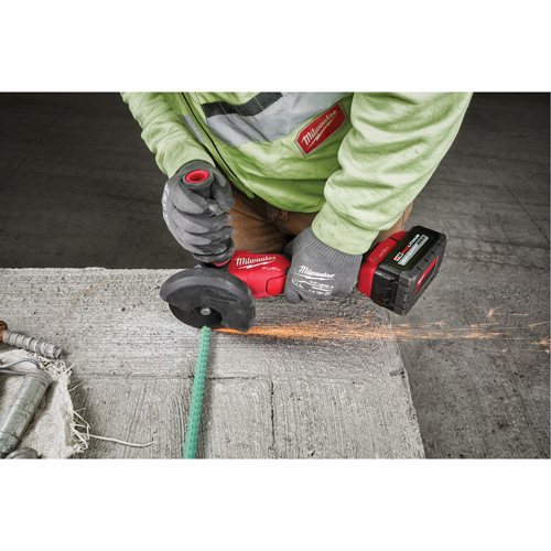 M18 Fuel No-Lock Braking Grinder with One-Key Paddle Switch Kit, 4-1/2" or 5" Wheel, 18 V Meunier Outillage Industriel
