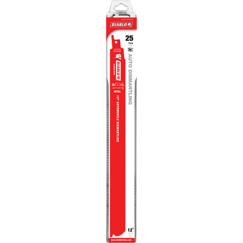 Lame de scie alternative autod&eacute;montage, Bim&eacute;tal, 10-14 Dents par pouce, 12" lo x 1" la Meunier Outillage Industriel
