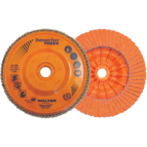 Enduro-Flex Turbo Flap Disc, 4-1/2" x 5/8"-11, 36/60 Grit Meunier Outillage Industriel