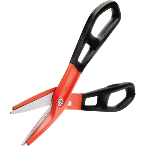 13" Serrated Aluminum Tinner Snip with Dipped Handle, 3" Cut Length, Straight Cut Meunier Outillage Industriel