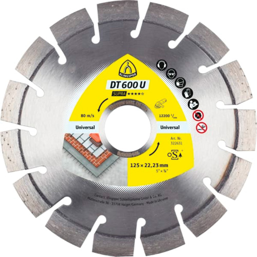 DT 600 U Supra Large Diamond Cutting Blades Meunier Outillage Industriel