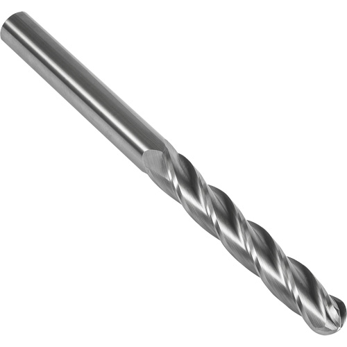 S147 30° Extra Long Ball Nose End Mill, 1/2" Dia., 6" L, 4 Flutes, 1/2" Shank, Carbide Meunier Outillage Industriel