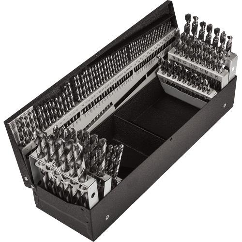 Jobber Length Combination Drill Bit Set, 114 Pieces, High Speed Steel Meunier Outillage Industriel