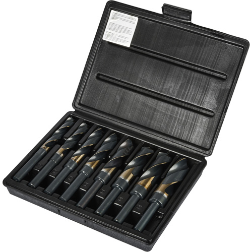 Jeu de forets &agrave; queue r&eacute;duite Silver & Deming, 8 morceaux, Acier rapide au cobalt Meunier Outillage Industriel