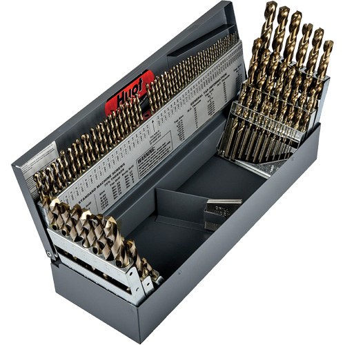 Heavy-Duty Jobber Length Combination Drill Bit Set, 115 Pieces, High Speed Cobalt Meunier Outillage Industriel