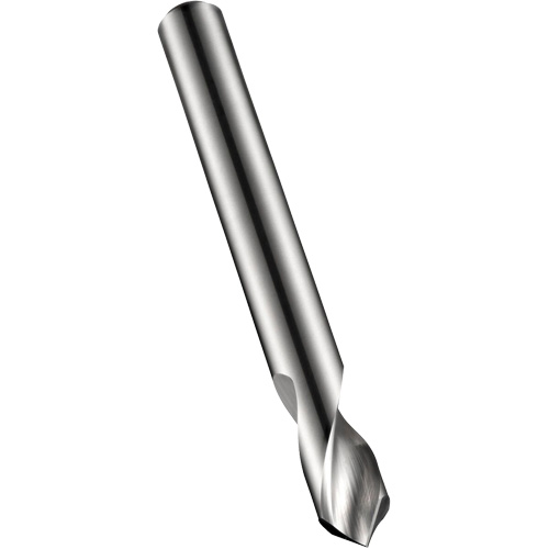 Spotting Drill, 10 mm, Carbide, 26 mm Flute, 90° Point Meunier Outillage Industriel