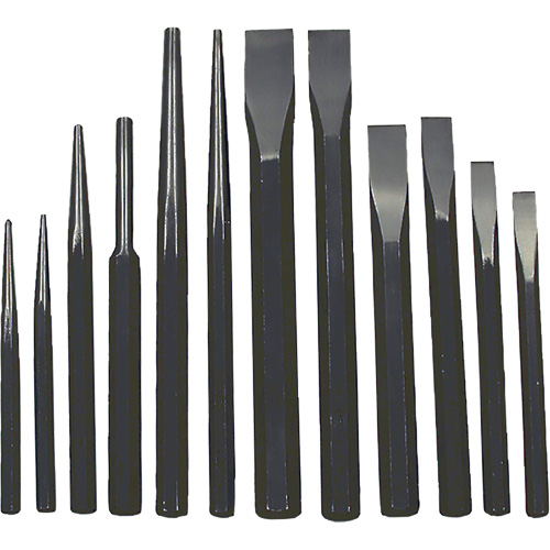 IPC-12 Jeu de poinçons et ciseaux surdimensionn&eacute;s, 12 morcea Meunier Outillage Industriel