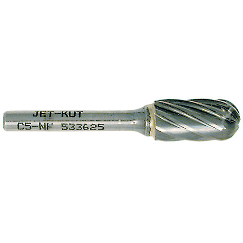 C5-NF JET-KUT&reg; Ball Nose Shape Bur for Aluminum/Non-ferrous Materials, 1/2" Dia. Meunier Outillage Industriel