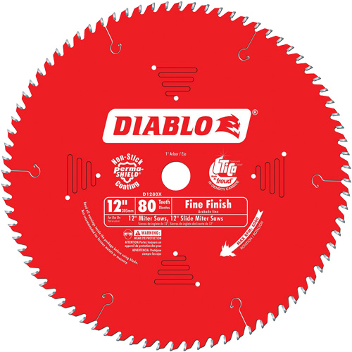 Contractor Saw Blades - Fine Finishing Saw Blades, 12", 80 Teeth, Wood Use Meunier Outillage Industriel