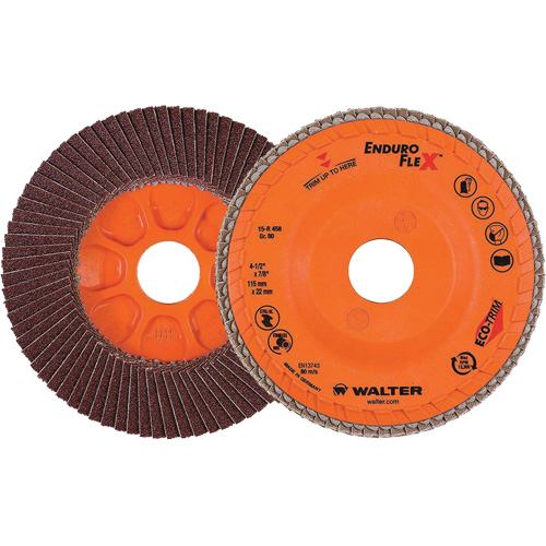 Enduro-Flex Flap Disc, 4-1/2" x 7/8", Type 27, 80 Grit, Zirconia Alumina Meunier Outillage Industriel
