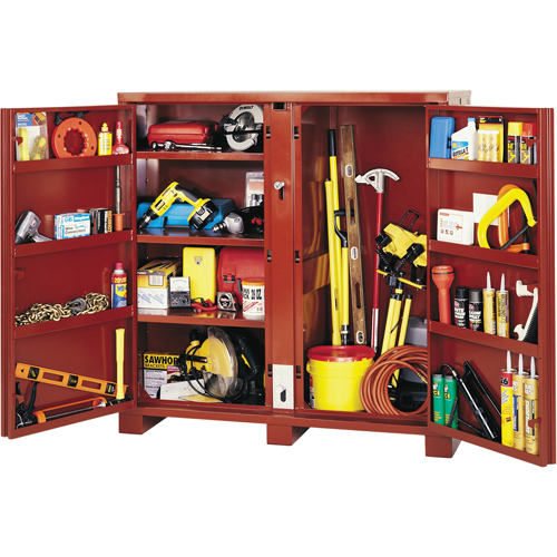 Jobsite Shelf Cabinet, Steel, 47.5 Cubic Feet, Red Meunier Outillage Industriel