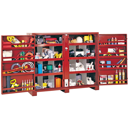 Jobsite Shelf Cabinet, Steel, 49 Cubic Feet, Red Meunier Outillage Industriel