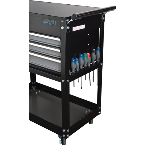 Chariot utilitaire, 4 tiroirs, 18" lo x 33" la x 39" h, Noir Meunier Outillage Industriel