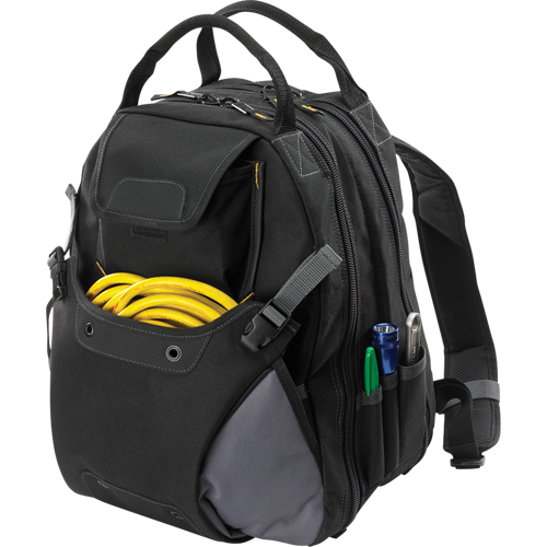 Sacs &agrave; dos pour outils &agrave; 44 pochettes, 16" lo x 13-1/4" la, Noir, Polyester Meunier Outillage Industriel