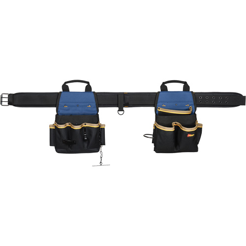 Combin&eacute;s de ceinture &agrave; outils &agrave; 20 pochettes, Polyester, Noir Meunier Outillage Industriel