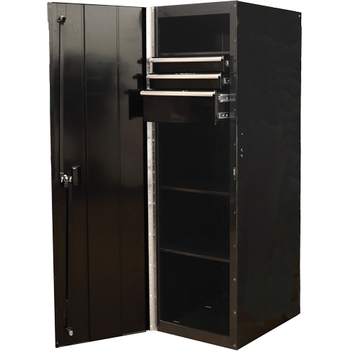 RX Series Side Cabinet, 3 Drawers, 19" W x 25" D x 61" H, Black Meunier Outillage Industriel