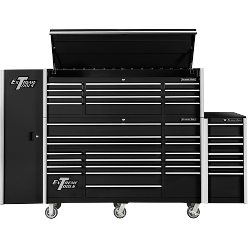RX Series Side Cabinet, 3 Drawers, 19" W x 25" D x 61" H, Black Meunier Outillage Industriel