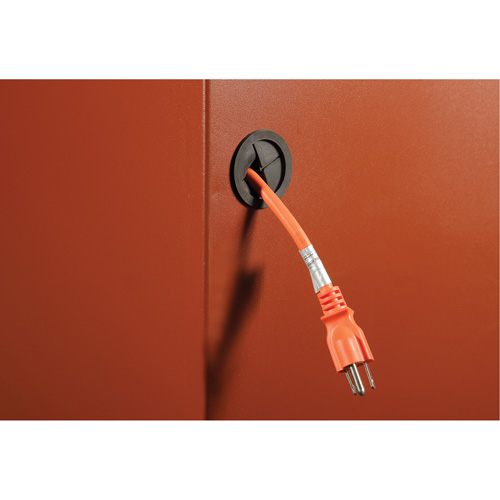 Coffre de chantier et surface de travail sur le terrain, 33" la x 63" p x 80" h, Acier, Rouge Meunier Outillage Industriel