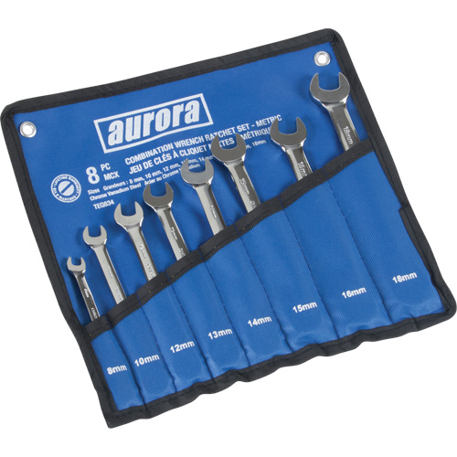 Fixed Head Wrench Set, Combination, 8 Pieces, Metric Meunier Outillage Industriel