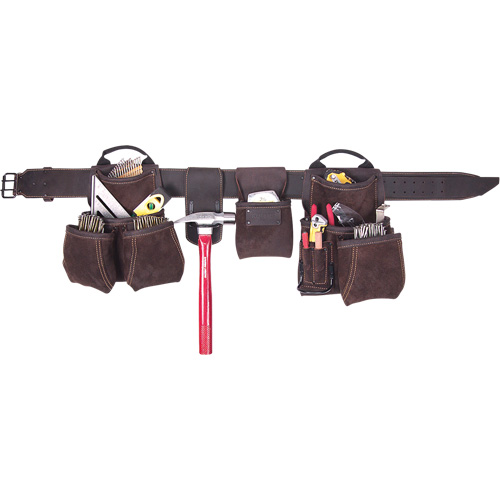 Deluxe Contractor's Tool Belt, Leather, Tan Meunier Outillage Industriel