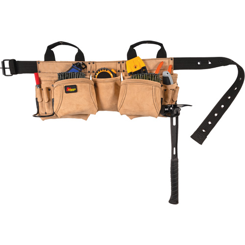 Carpenter's Tool Belt, Leather, Tan Meunier Outillage Industriel