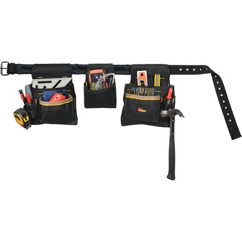 Ceinture &agrave; outils combin&eacute;e de luxe, Polyester, Noir Meunier Outillage Industriel
