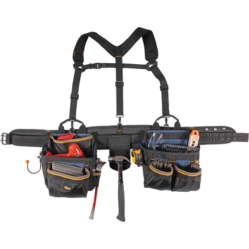 Ceinture &agrave; outils de luxe, Polyester, Noir Meunier Outillage Industriel