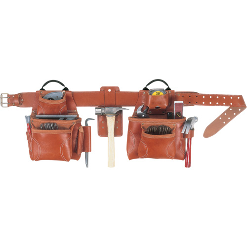 Deluxe Tool Belt Combo, Leather, Tan Meunier Outillage Industriel