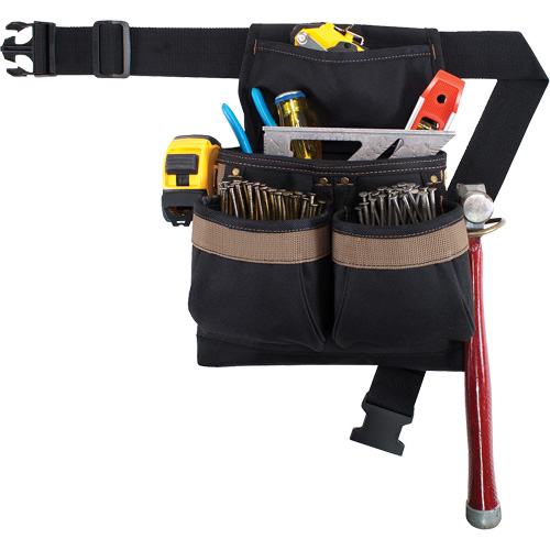 Small Deluxe Tool Belt, Polyester, Black Meunier Outillage Industriel