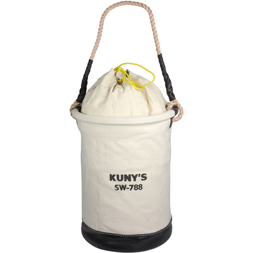 Sac &agrave; outils avec sommet style parachute, 11-1/2" lo x 11-1/2" la x 16" h, Toile, Beige Meunier Outillage Industriel