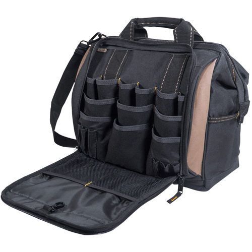 Porte-outils &agrave; compartiments multiples, Polyester, 33 pochettes, Noir Meunier Outillage Industriel