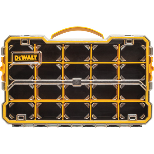 Organisateur avec compartiments PRO, 11" la x 17-5/8" p x 2-7/8" h, Noir/Jaune Meunier Outillage Industriel
