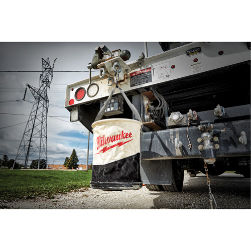 Seau &agrave; outils tout usage, 11-4/5" lo x 11-4/5" la x 14-3/5" h, Toile, Beige/Noir Meunier Outillage Industriel