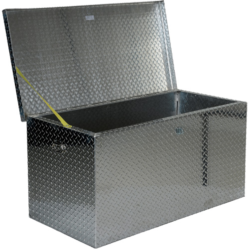 Aluminum Treadplate Portable Tool Box, 25-1/16" D x 49-1/4" W x 24" H, Silver Meunier Outillage Industriel