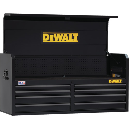 Tool Chest, 51-1/2" W, 8 Drawers, Black Meunier Outillage Industriel