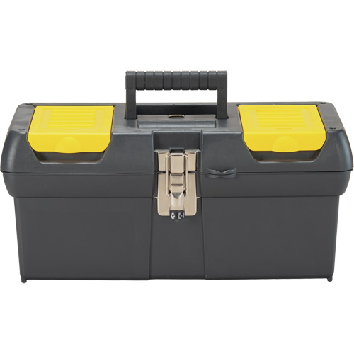 2000 Series Tool Box with Tray, 16" W x 7-1/10" D x 8-1/10" H, Black/Yellow Meunier Outillage Industriel