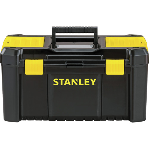 Essential&reg; Tool Box with Tray, 19" W x 9-7/8" D x 9-3/4" H, Black/Yellow Meunier Outillage Industriel