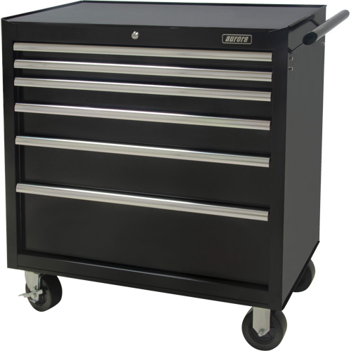 Industrial Tool Cart, 6 Drawers, 39" W x 20-4/5" D x 38-1/2" H, Black Meunier Outillage Industriel